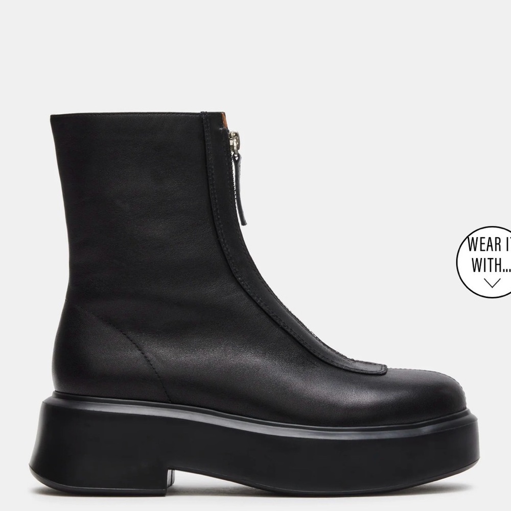 Steve Madden Black Platform Combat Boots